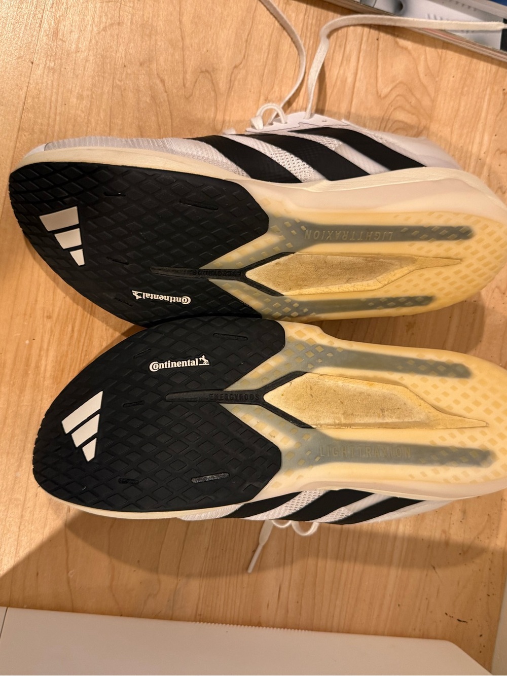 Adidas Adizero Adios Pro 4 men’s running shoes in size 11.5.